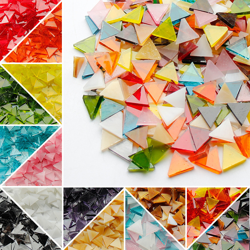285Pcs Irregular Form Mosaic Tiles DIY Candlestick Lamp Mosaic Making for Craft Hobby Stool Background Vase Arts Wall Decoration
