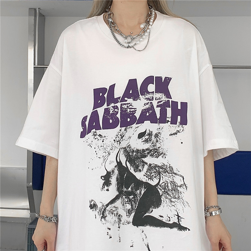  Women T-shirt Grunge Summer Goth Short Sleeve T Shirt Female Loose Streetwear Print High Street Harajuku Y2K Clothes Tops