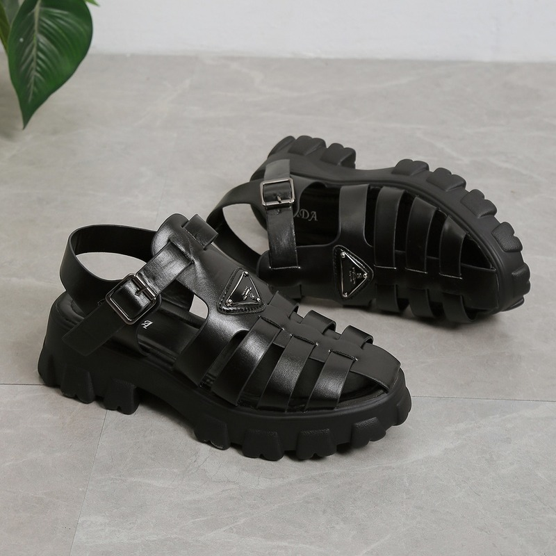 Summer  Gladiator Women Narrow Band Cross-tied Platform Square Heel Peep Toe Rome Design Sexy Mature Shoes Ladies Female