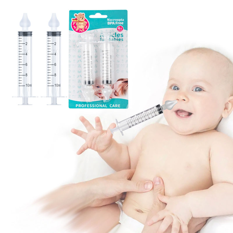 1/2Pcs Babi Nose Cleaner Rhinitis Nasal Washer Needle Tube Baby Nasal Aspirator Cleaner Syringe Baby Nose Washing for Children