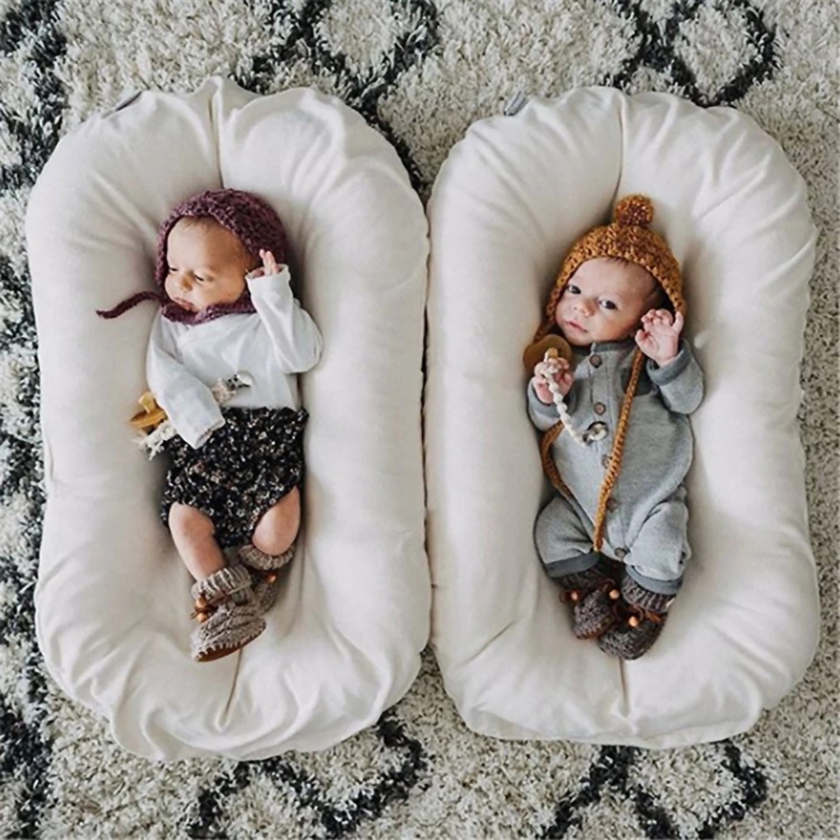 Portable Baby Nest Girls  Infant Newborn Baby Lounger Cotton Fabric Crib Toddler Bed Baby Nursery Carrycot Co Sleeper Bed