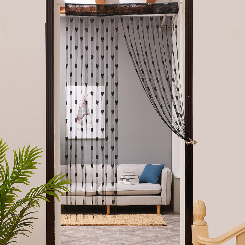 50x200CM Love Heart String Curtain Window Door Divider Sheer Curtain Valance Home Living Room Door Curtain Дверные шторы