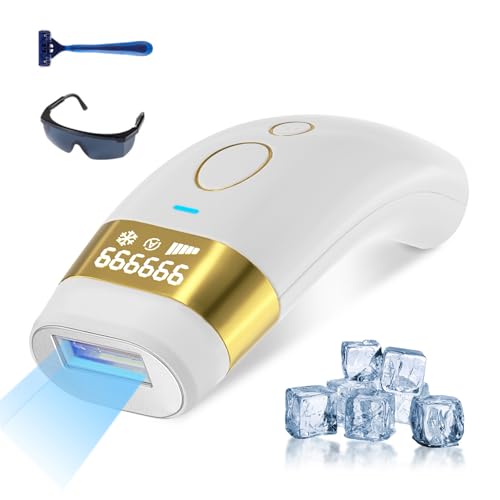 IPL Laser Hair Removal Device for Women and Men at Home 999999 Flashes Permanent Hair Remover 5 Adjustable Levels Painless Laser Hair Removal for Legs Underarm Arm Face Body, Corded