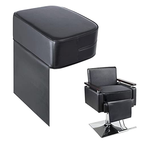 YOSHIKO Children Leather Cushion Pads Salon Booster Seat Cushion for Kids Child Hair Cutting, Boat booster seat for driver, Cushion for Styling Chair, Barber Beauty Salon Spa Equipment Black