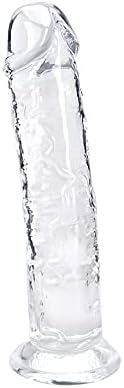 7 Inch Small Realistic Dildo, Soft Lifelike Beginner Sex Toy Thin Penis Clear with Strong Suction Cup for Womens/Men/Gay,Adult Life Like Sex Anal Cute Toys & Games